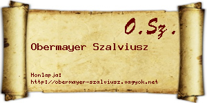 Obermayer Szalviusz névjegykártya